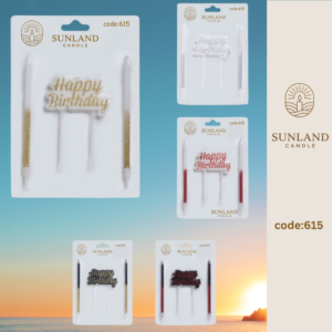 Shape & Calligraphy  candles | Code 615