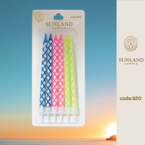 Multicolored patterned candles | Code 820