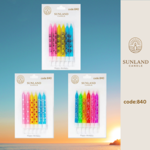 Multicolored patterned candles | Code 840